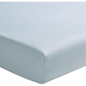 Essix Royal Line Drap Housse, Percale de Coton, Bleu Glacier, 90 x 190 cm