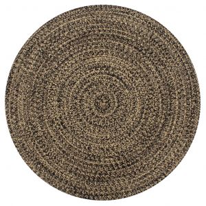 VidaXL Tapis fait à la main Jute Noir et naturel 150 cm