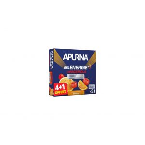 Apurna Lot de 5 gels energetiques energie passage difficile acerola orange 5x35g