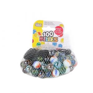 Image de Sac de 100 billes multicolores en verre - - ALTOBUY