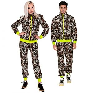 Widmann Déguisement survêtement léopard années 80 adulte - Couleur Multicolore - Taille XL