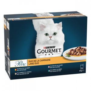 Gourmet Purina Perle Duo de la campagne pâtée pour chat 4 boîtes (48 x 85 g)