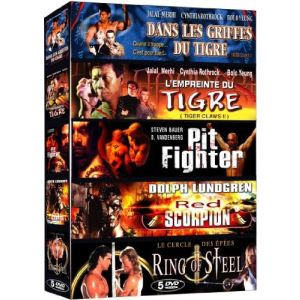 Coffret Dans les griffes du Tigre + L'Empreinte du Tigre + Pit Fighter + Red Scorpion + Ring of Steel