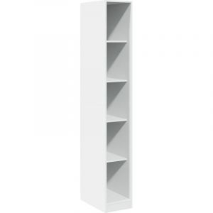 VidaXL Garde-robe Blanc 30x50x200 cm Bois d'ingénierie, armoire de rangement, organisateur de garde-robe, armoire, placard, garde-robe de chambre