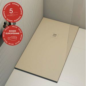 Receveur de douche Poalgi, extraplat, beige albero, L.75 x l.200 cm, série Hos's