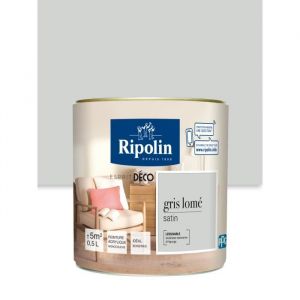 Ripolin Peinture murale toutes pièces - Gris Lome Satin, 0,5L