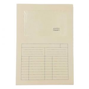 Blasetti Porte-documents avec fenêtre - SINTEX IVOIRE classeur de documents pour bureau, format A4, lot de 50 pièces, papier coloré 120 g, ouvert sur deux côtés