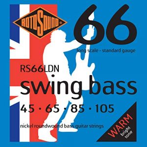Rotosound Cordes de basse RS66LDN 45-105 Swing Bass 66, Nickel