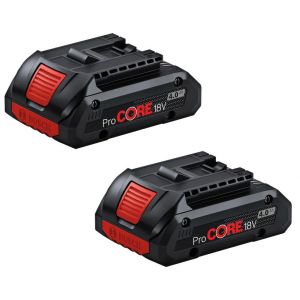 Bosch Pack de 2 batteries ProCORE 18V - 4Ah - PACK2BAT4PR