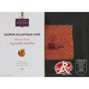 Monoprix gourmet Saumon Atlantique fumé, élevé en Ecosse - Les 4 tranches, 160g