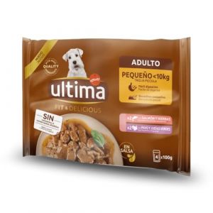 Ultima Fit & Delicious Mini Adult 44 x 100 g - saumon, dinde