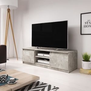 Selsey - permys - Meuble tv / Banc tv (120 cm, béton smart)