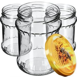 Pack 24 Bocaux en Verre 500ml avec Couvercles Alimentaires