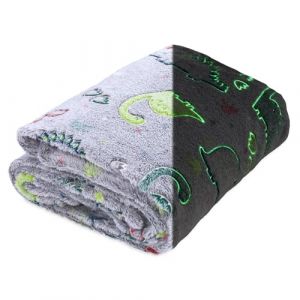 Couverture câline enfants 155x130 cm - couverture pour enfants Dino décoration couverture