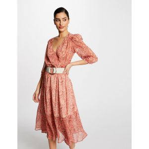 Morgan Robe midi évasée imprimé cachemire Rose