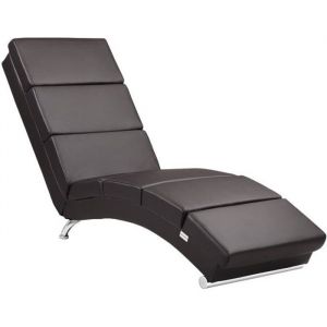 Image de Chaise de relaxation marron London en similicuir