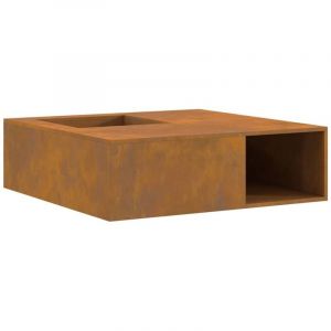 VidaXL Braise Marron 100 x 100 x 30 cm Acier résistant aux intempéries