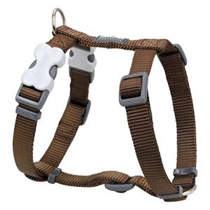 RedDingo Harnais uni pour chien Marron Taille M 20 mm