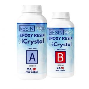 Icrystal Résine èpoxy – 3 Kg Resine Ultra Transparent - Pour la création de bijoux, River Table, créations artistiques, modélisme, Sans BPA - Assistance technique en Français