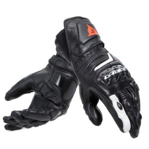 Dainese Gants cuir femme Carbon 4 Long Lady noir/blanc/rouge fluo- M