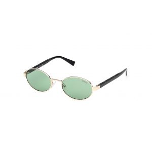Guess Unisex GU00232 32N Lunettes de soleil M&eacute;tal Or Vert Ronde Normale
