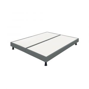 Image de Ebac Sommier tapissier + pieds 80+80x200 SP18 26 lattes simili gris