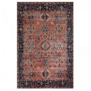 Tapis Orient tissé à plat Jacquard diametre 160 nomedi rouge, tapis en coton