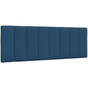 VidaXL Coussin de tête de lit bleu 120 cm tissu