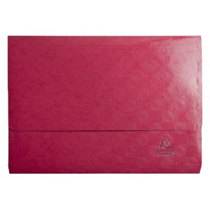 Exacompta 48224E - Chemise poche 1928, 24x32 pour A4, carte lustrée 265 g/m², coloris framboise