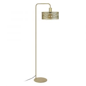 Image de Tosel Lampadaire liseuse 1 lumières - luminaire intérieur - acier or - Style vintage - H157cm L42cm P30cm