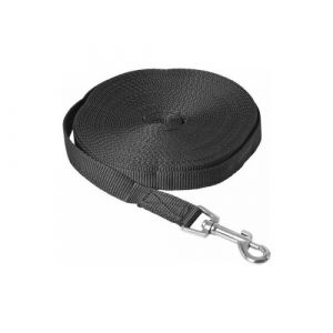 Laisse De Dressage Noir 10M Pour Chien Chat Sangle Nylon Promenade