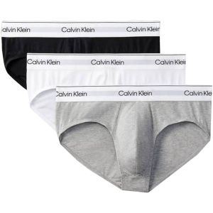 Calvin Klein Slip Hip gris blanc noir (3 unités) - M