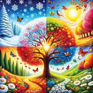 Puzzle 1023 pièces : Les Quatre Saisons