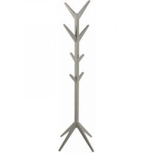 Porte-manteau Gary sur 4 pieds en mdf avec 8 accroches - Longueur 42 largeur 42 Hauteur 178cm - Gris