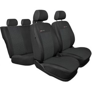 Mossa UNE-1 Noir Gris - Housses de sieges universelles compatibles avec RENAULT CLIO 2 3 4 II III IV PU7374