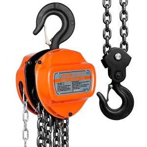 Palan à Chaîne Manuel VEVOR - 3T 28m Capacité Levage - Acier Allié G80 Frein Double Cliquet