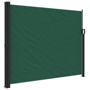 VidaXL Auvent lat&eacute;ral r&eacute;tractable vert fonc&eacute; 160x600 cm, &eacute;cran d&rsquo;intimit&eacute; de jardin, brise-vue de balcon, &eacute;cran d'ext&eacute;rieur, 4004530