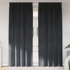 VidaXL Rideaux Avec Des Rideaux 2 Pcs Gris Clair 140 X 260 Cm Velours