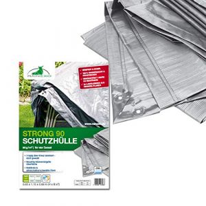 Bio green RX90-4SS SG Bâches de Protection pour 4 Chaises Empilables Gris Argenté 0,65 x 1,15 x 0,68 m…