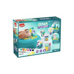 Maped Coffret tour de potier electrique enfant - avec 1 kg argile accessoires peinture - studio atelier poterie - set kit creatif et carte