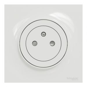 Schneider Electric Odace 2P+T - Blanc - Lot de 5