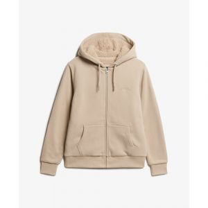 Superdry Sweatshirt à capuche zippé et doublé en peau lainée femme