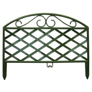 Verdemax 3432 Bordure Décorative en PE à Panneaux 48 x 37 cm Vert Lot de 5