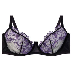 Soutien-gorge à armatures grand maintien noir/violet Amants