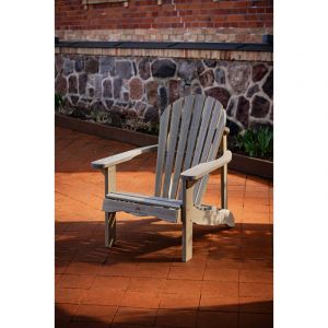 Chaise de jardin adirondack – gris