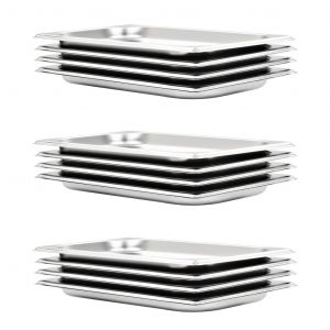 VidaXL Récipients Gastronorm 12 pcs GN 1/3 20 mm Acier inoxydable