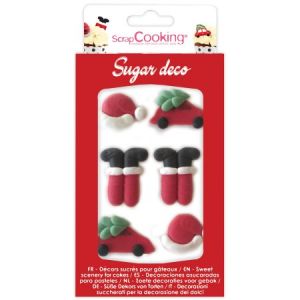 Image de Scrapcooking Décoration en sucre pour gâteaux - Père Noël - 6 pcs