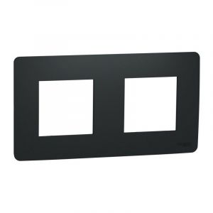 Image de Schneider Electric Unica Studio - plaque de finition - Anthracite - 2 postes (NU200454)