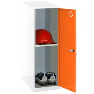 Mini casier avec tablette blanc et orange Simonlocker Simonrack