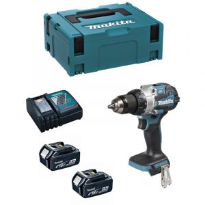 Makita DHP489RTJ 18 V LXT Brushless Hammer Drill avec deux batteries